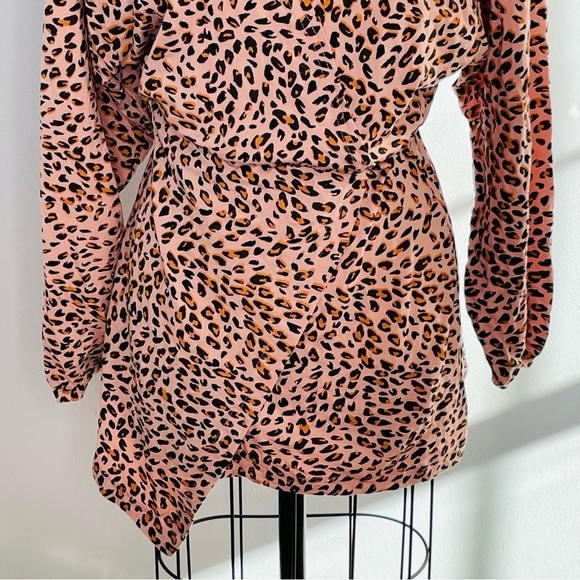 Thief & Bandit Animal Print Mini Dress- Long Sleeve- Oversized- Size Small - Picture 3 of 8